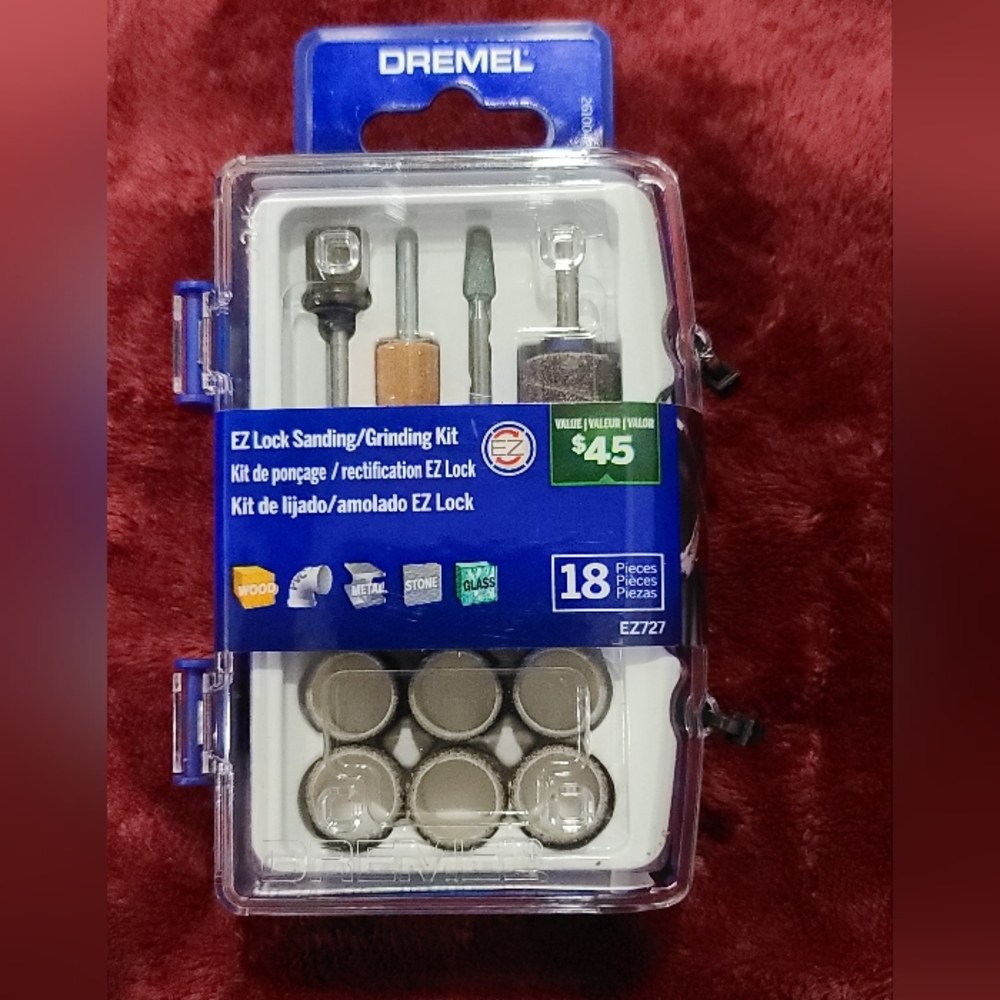 Dremel 18 Piece EZ Lock Sanding / Grinding Kit | EZ727 / EZ727-02 | 2615E727AB